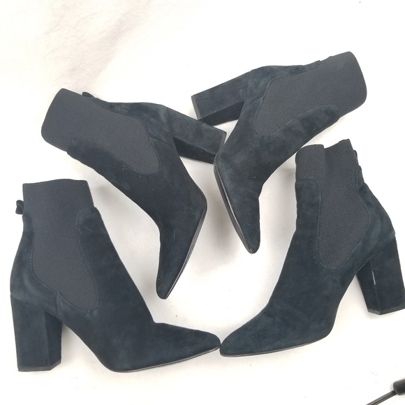 Steve Madden Richter Sock Bootie Pointed Toe Suede - Picture 5 of 8